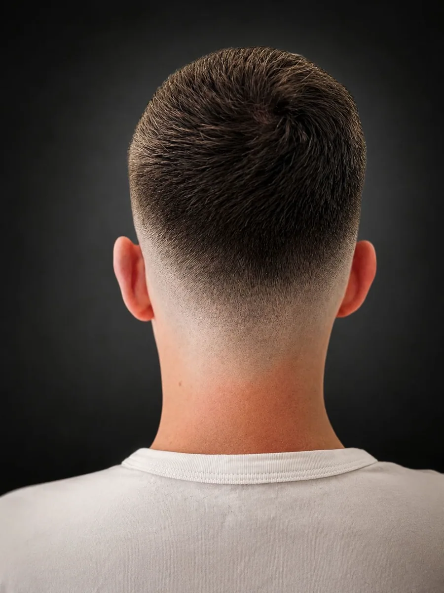 Dégradé homme vu de la nuque