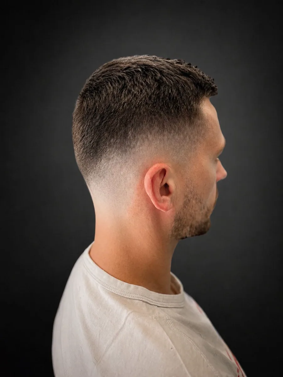 Fondu progressif homme de profil